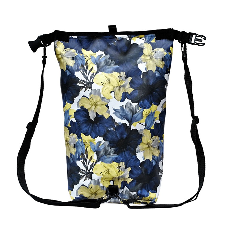 Rückseite des Ikuri Drybags Azucena mit verstellbaren Gurten