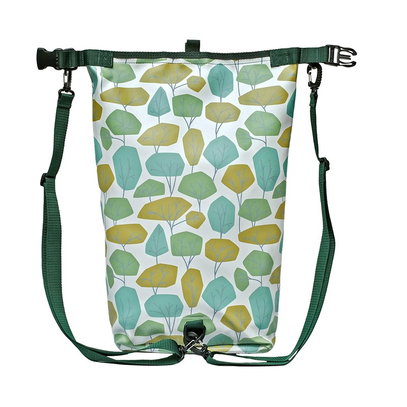 Rückseite des Ikuri Drybags Bosque mit verstellbaren Gurten