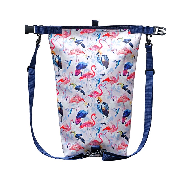 Rückseite des Ikuri Drybags Pajaros mit verstellbaren Gurten