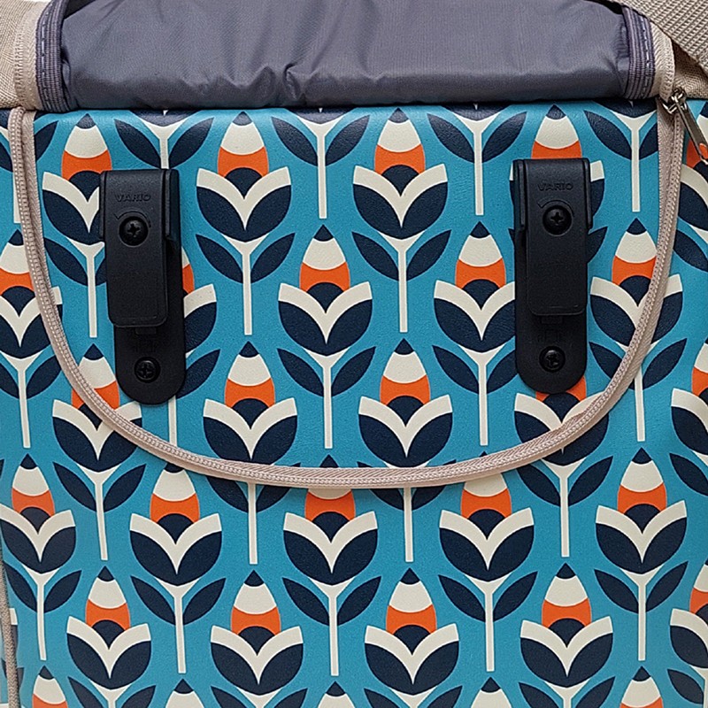 Gepäckträgerhaken der Fahrradtasche Scandinavia, Nahaufnahme