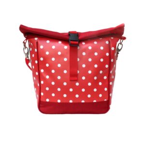 Kleine Fahrradtasche Gepäckträger Lunares rot – Vorderansicht