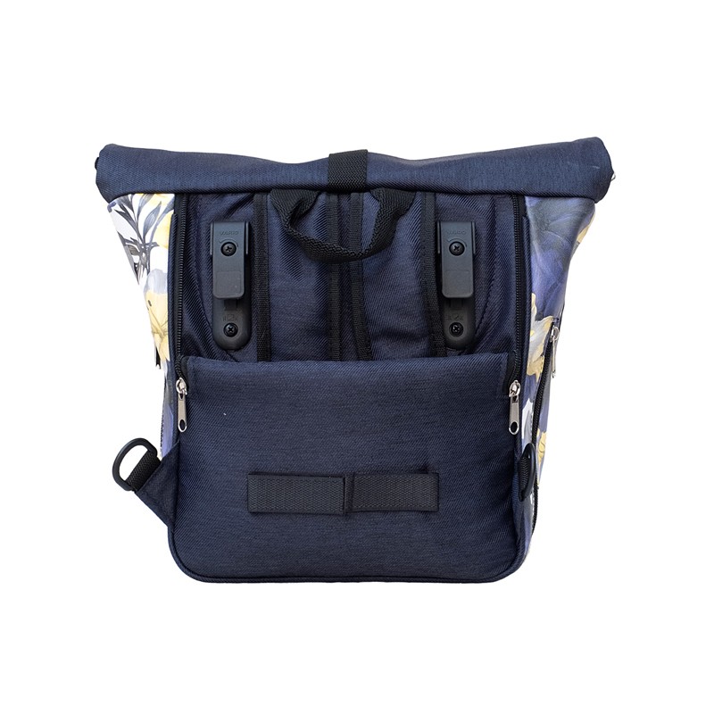 Kleine Fahrradtasche Azucena, Rückseite mit Befestigung für den Gepäckträger
