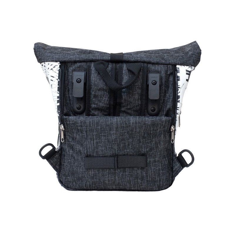 Gepäckträgerhaken der kleinen Fahrradtasche Palmeras von hinten