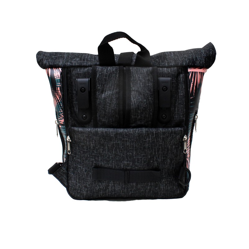 Kleine Fahrradtasche Retro Palma, Rückseite mit Befestigung für den Gepäckträger