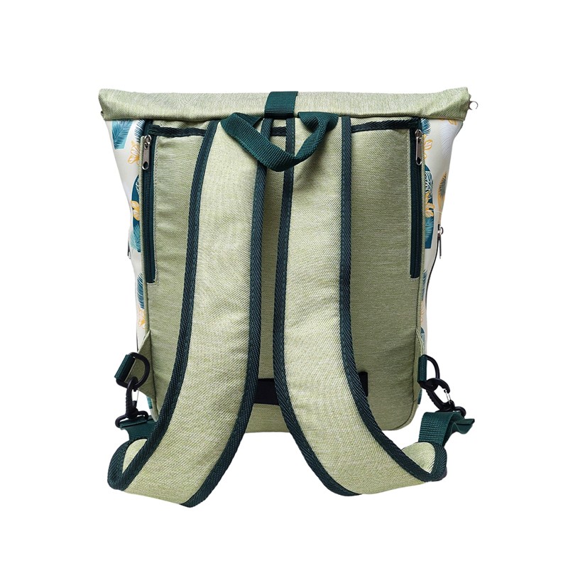 Rückseite des Damen-Fahrradrucksacks Surf mit Rucksackgurten
