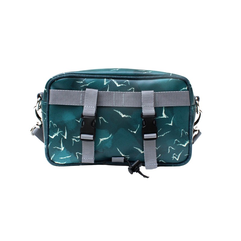 Rückseite der Lenkertasche Marina mit Schnallen für den Lenker