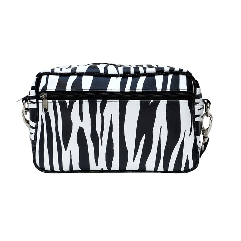 Lenkertasche Klickfix Zebra von Ikuri im Zebramuster, Vorderansicht