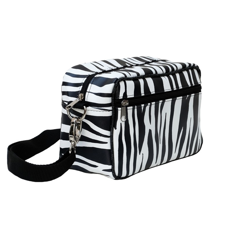Lenkerhandtasche Zebra mit Schultergurt, Seitenansicht