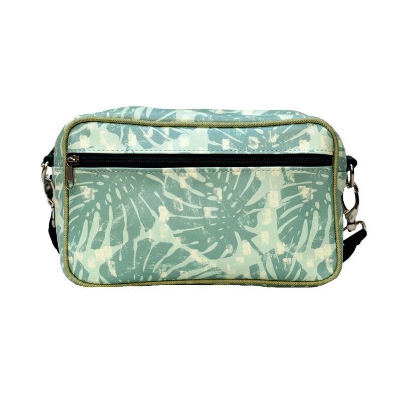 Lenkertasche Monstera von Ikuri mit Monstera-Blättern, Vorderansicht
