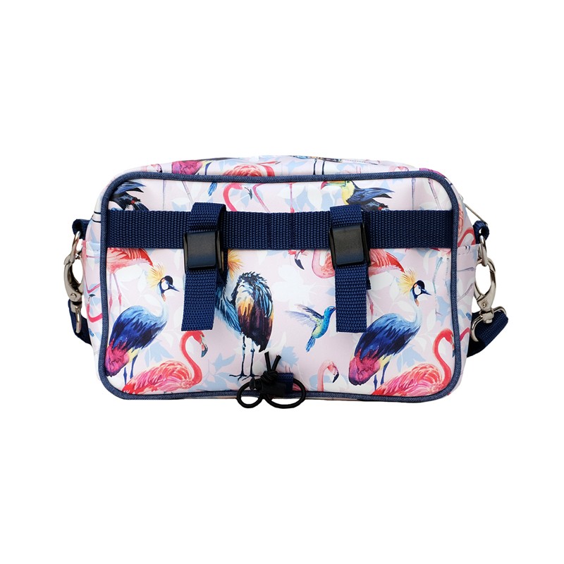 Rückseite der Lenkertasche Pajaros mit Schnallen für den Lenker