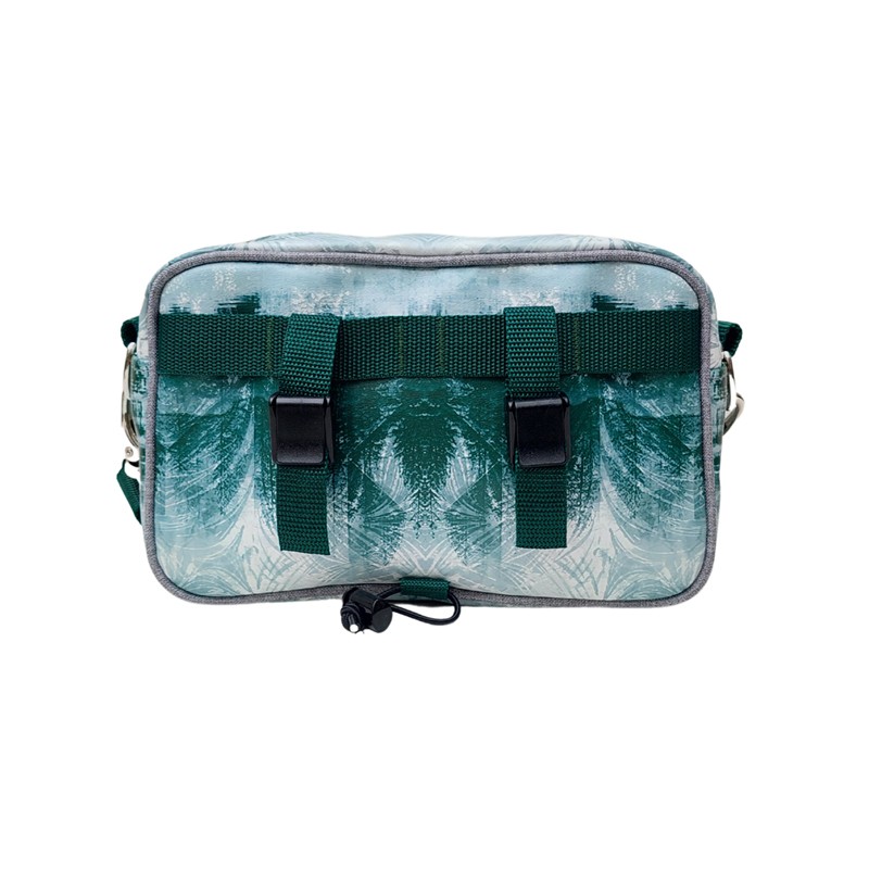 Rückseite der Lenkertasche Pinos mit Schnallen für den Lenker