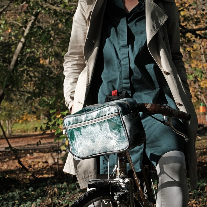 Lenkertasche Pinos am Fahrradlenker, Nahaufnahme