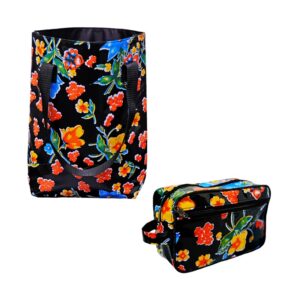 SET Shopper + Kulturtasche Floral