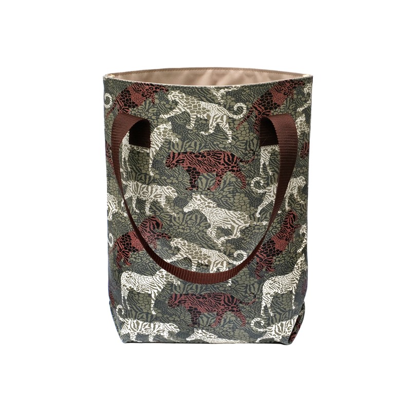 Shopper Tasche Damen Animals von Ikuri mit Leoparden-Print, Vorderansicht