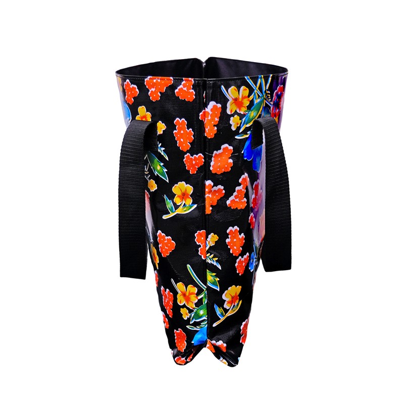 Shopper Floral, Seitenansicht mit Henkeln
