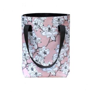 Shopper Tasche Damen Magnolia von Ikuri mit Magnolienblüten, Vorderansicht