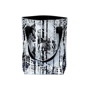 Shopper Tasche Damen Palmeras von Ikuri mit Palmen in Schwarz-Weiß, Vorderansicht